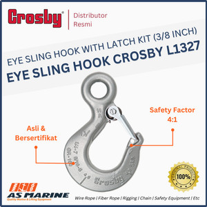 Crosby Hook Eye L1327 (S1327) with Latch kit, 3/8