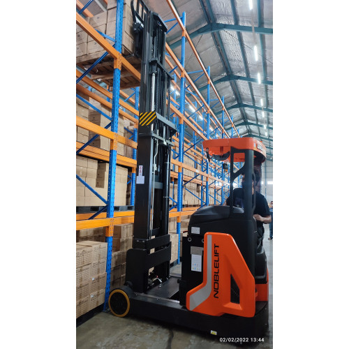 super promo forklift reach truck 2 Ton 6 m merk Noblelift harga murah