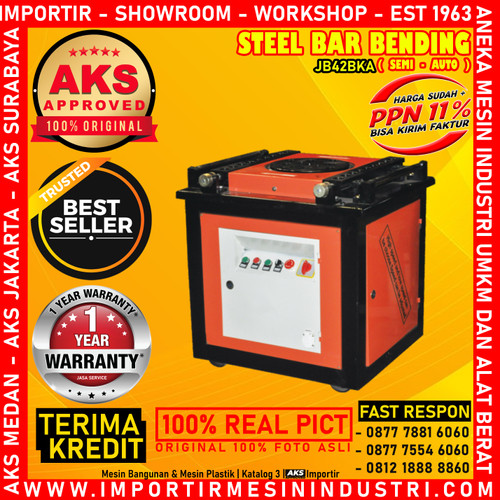 Alat Pembentuk Besi Semi - Auto Steel Bar Bender AKS - JB42BKA