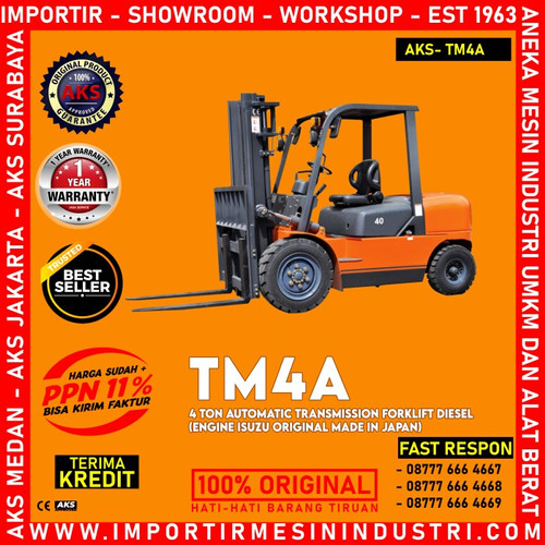 Automatic Transmission Diesel Engine ISUZU Forklift Otomatis 4 ton 3 m