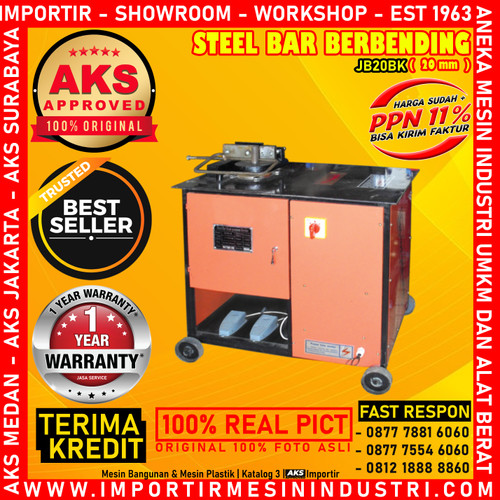 Mesin Nekuk Besi Bar Bender Dual Operator AKS - JB20BK