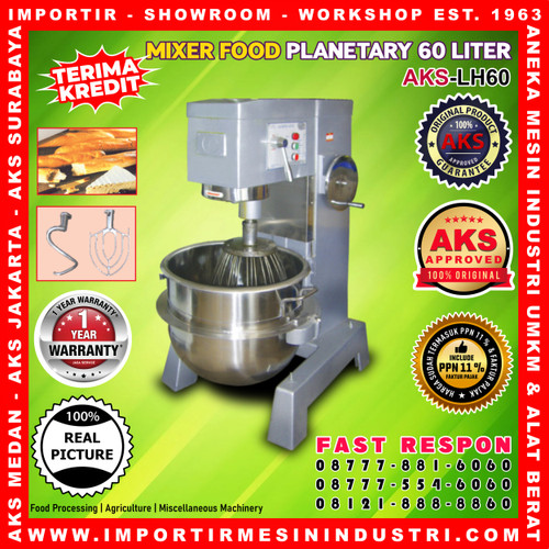 Planetary Dough Mixer 60 Liter Mixer Pengaduk Adonan Roti LH60