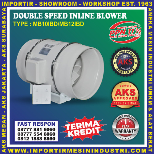 Inline Duct Fan Plastik 10" Hydroponic Fan / Mixed Flow / Extractor