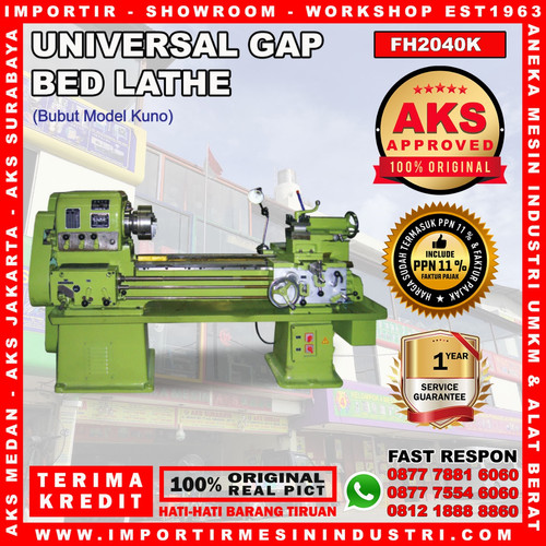 Mesin Bubut Gap Bed Lathe 4 Kw Model Kuno / FH2040K 520 mm x 1000 mm