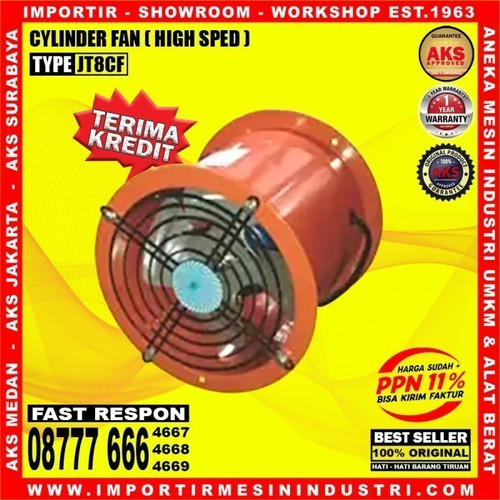 DRUM FAN HIGH SPEED 8 INCH 220V BLOWER TABUNG - ORI