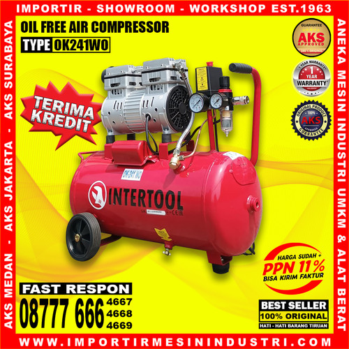 Compressor 1 HP 24 Liter / Oil Free Air Compressor 50 HZ AKS-OK241WO