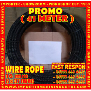 PROMO BELI 41 Meter Wire Rope Uk. 16 mm (6 x 37 IWRC)