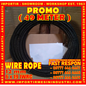 PROMO KAWAT SELING 49 METER Wire Rope 12 mm (6 x 19 IWRC)