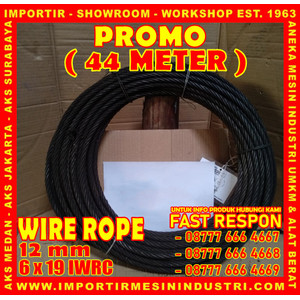 Kawat Seling PROMO 44 Meter Wire Rope 12 mm (6 x 19 IWRC)