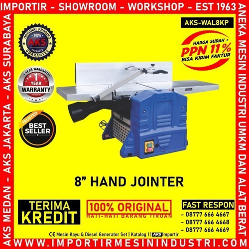 Wood Jointer 8" Serut Kayu Listrik 1500 watt 220 Volt | AKS - WAL8KP