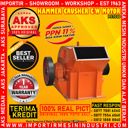 Alat Pemecah Penghancur Batu Koral Stone Hammer Crusher PS7030