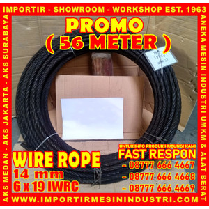 PROMO BELI 56 Meter Wire Rope Ukuran 14 mm (6 x 19 IWRC)