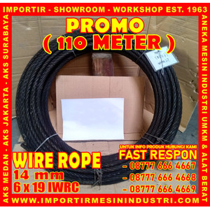 Wire Rope / Kawat Seling 14 mm (6 x 19 IWRC) PROMO 110 METER