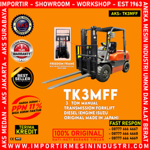 Forklift 3 Ton Manual Transmission Diesel Engine ISUZU 34.5 Kw TK3MFF