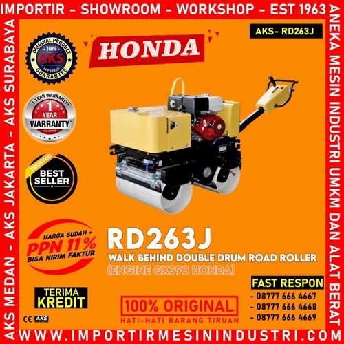 Road Roller 13 Hp 3600 Rpm Tandem Double Drum Engine GX390 HONDA