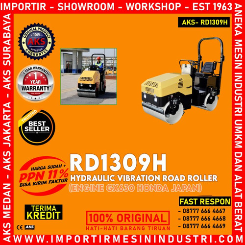 Tandem Hydraulic Vibration Road Roller 20 Hp 100 Liter GX630 Honda