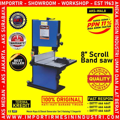 Mesin pembelah balok Kayu Band Saw 8 Inch Listrik 250 Watt AKS - WAL8