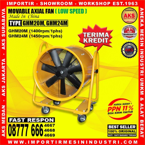 Kipas Blower Axial Fan 20" (500 mm) Inch 1.8 Kw Portable Ventilator