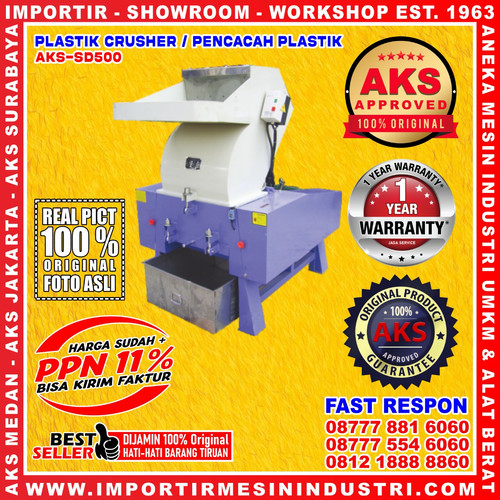 AKS - SD500 Mesin Shredder Penghancur Sampah Plastik Plastic Crusher