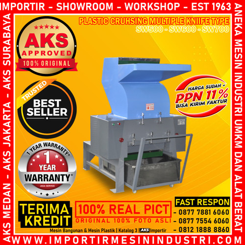 Mesin Penghancur Plastik / Multiple Knife Plastic Crusher AKS - SW700