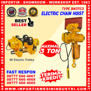 Chain Hoist Electric 3 Ton Kerekan Takel 3 m Katrol Listrik 3 Kw