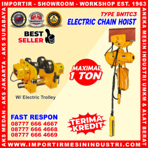 Kerekan Takel Electric Chain Hoist 1 Ton 3 m 1.5 kw - BN1TC3