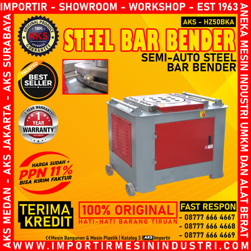 4 KW - HZ50BKA Mesin Tekuk Besi / Semi Automatic Bending Machine Rebar