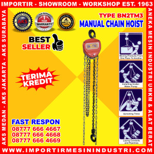 Alat Katrol Kerekan Manual Tahan Lama Takel 2.000 Kg x 3 m Chain Hoist