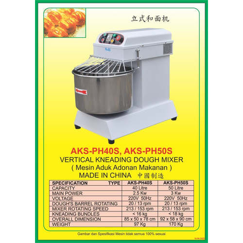 Mixer Roti Donat Adonan Spiral Mixer 40 Liter AKS PH40S