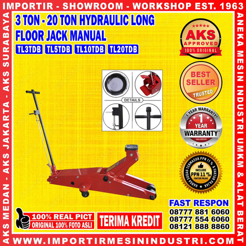 3 TON HYDRAULIC FLOOR JACK MOBIL DONGKRAK BUAYA | AKS - TL3TDB