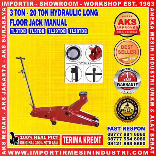 Floor Jack 5 Ton - Dongkrak Buaya Panjang 56 cm | AKS - TL5TDB