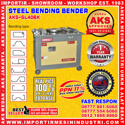 Steel Bender Bar SL40BK / Mesin penekuk Besi Pembengkok 3 Kw