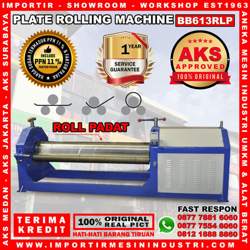 Mesin Roll Padat Plat Besi 2 Hp - 960Rpm Rolling Machine - BB613RLP