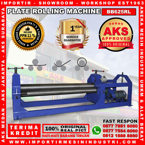 Mesin Roll Plat Besi 3Hp/2.2kw-Rolling Machine 6 x 2500 mm-BB625RL