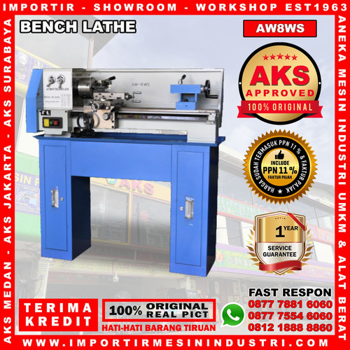 Bubut Mesin Besi Bench Lathe 200 mm x 430 mm - AW8WS motor power - K2