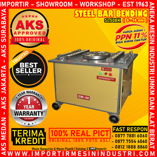 Steel Bar Bender 4 Kw Mesin Pembengkok Penekuk Besi Beton AKS SL50BK