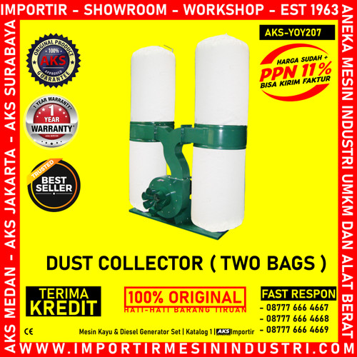 Extractor Alat Penampung Debu Mesin Industrial Two bags - YOY207