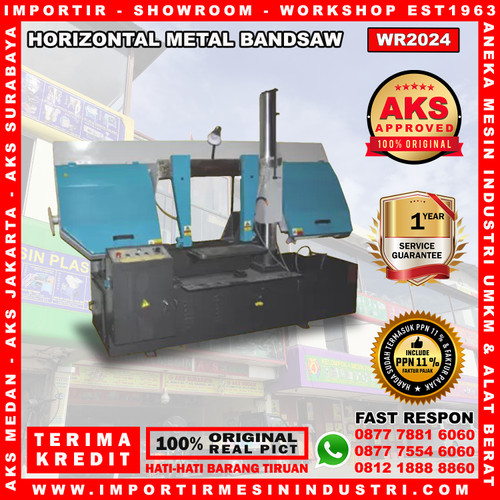 Horizontal Bandsaw Machine WR2024 Potong Besi dan Logam