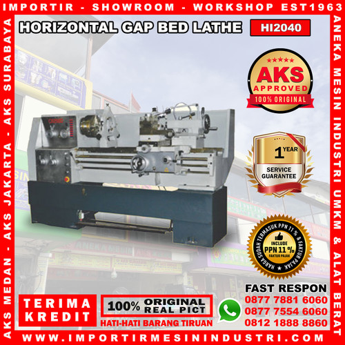 Mesin Bubut Logam Horizontal Bed Lathe 40 mm x 103 cm AKS - HI2040