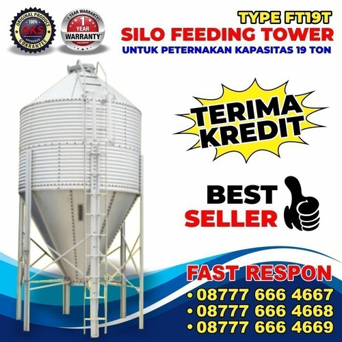 Silo Feeding Tower Perternakan Ayam Max 15 Ton 3 Layer FT15T