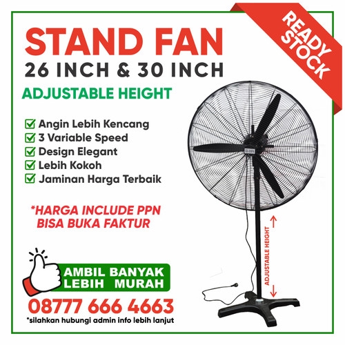 AKS Limited Kipas Berdiri Stand Fan 30" Industrial LISTRIK 260 W