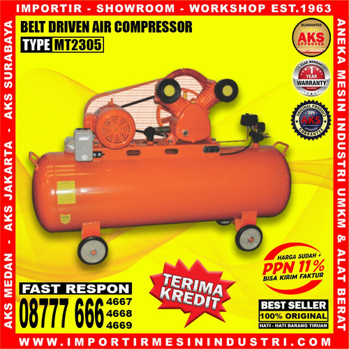 Air Compressor Dinamo Kompresor Angin 5 Hp 230 Liter 3 Phase 8 Bar