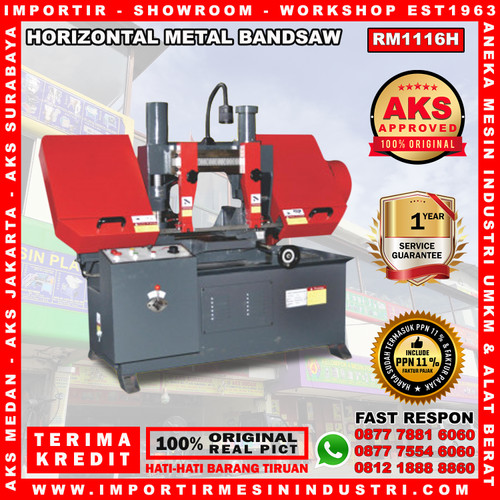 pemotong Besi Hydraulic Horizontal Metal Bandsaw ⌀280mm RM1116H