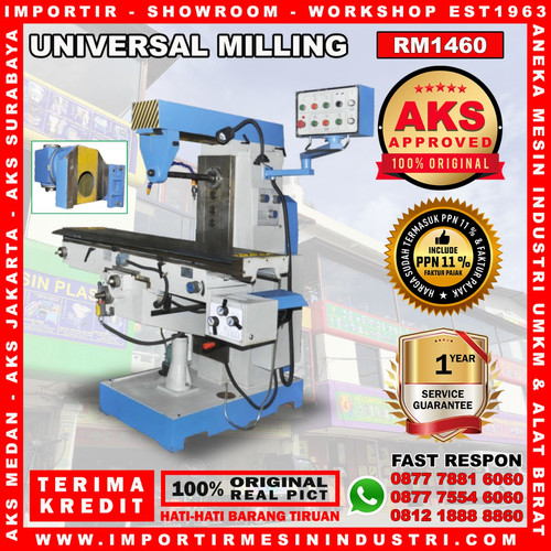 Mesin Milling Universal Mesin Penggiling Feeding Motor 0.75 kw RM1460