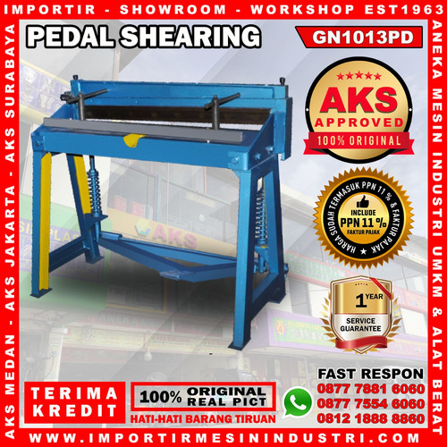 Pemotong Plat Besi Pakai Pedal Shearing Machine 1 mm | AKS - GN1013PD