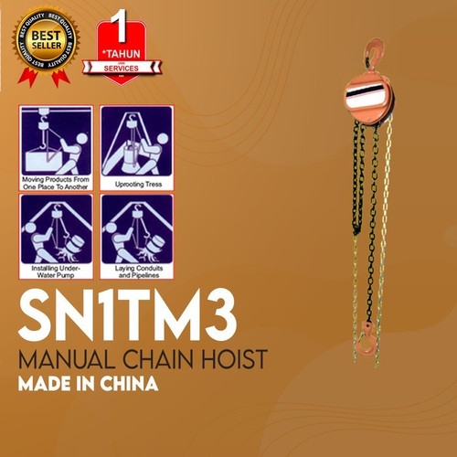 Alat Angkut Barang Manual Takel 1.000 Kg x 3 meter Chain Hoist - ORI