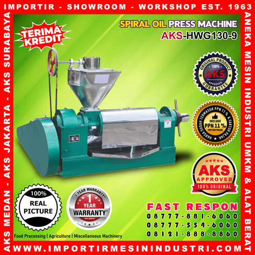 Mesin press minyak kopra / Screw oil press AKS-HWG130-9 BERKUALITAS