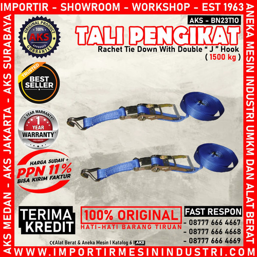 Pengikat Barang ORI Ratchet Tie Down Strap Cargo Lashing 3 Ton 10 m