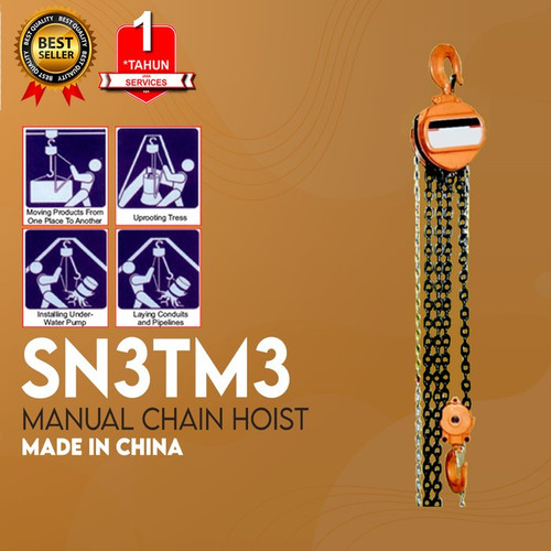 Mesin Angkat Barang Kerekan Manual Takel Chain Hoist 3 T x 3 m - AKS