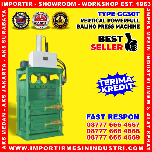 Mesin Press Plastik Sampah Kardus Baling Press 30 Ton - GG30T